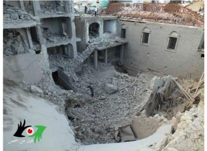 La Chiesa di Santa Maria a Homs distrutta